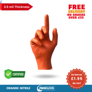 Unigloves Pro.Tect Orange HD Nitrile Gloves